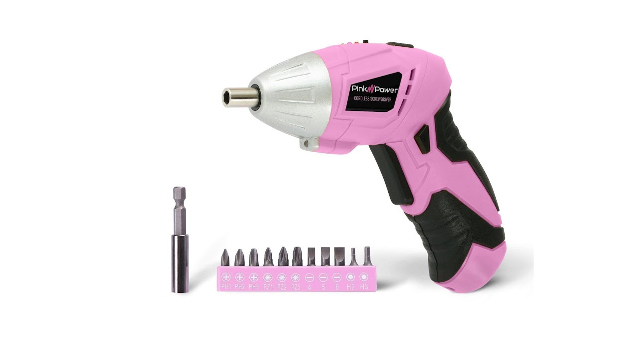 Pink Power PP481 Cordless Electric Screwdriver review YouTube