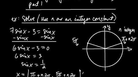Solving Trigonometric Equations part 1