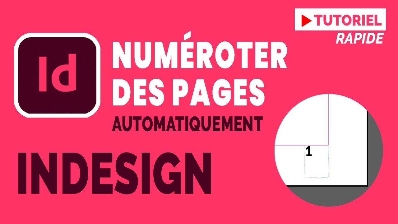 Numéro de page indesign - En 3 clicks - YouTube