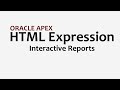 HTML Expression | IR Report | APEX 19.2