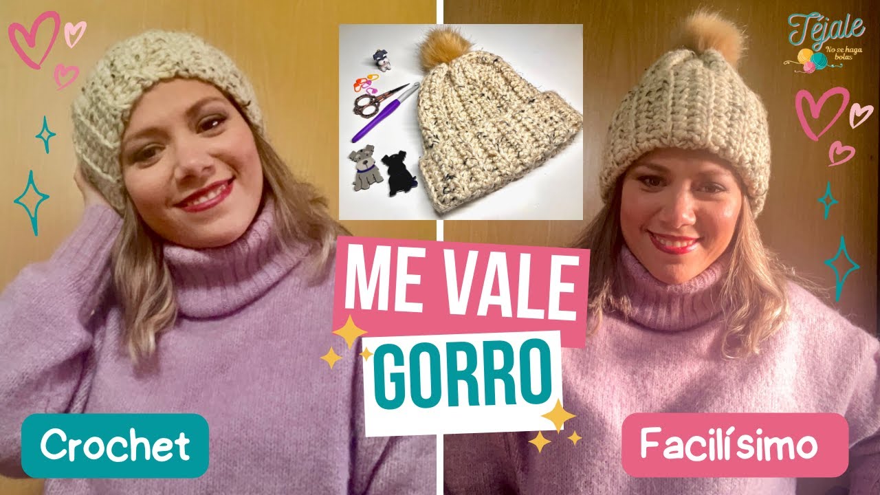 Me vale gorro - Gorro a crochet paso a paso