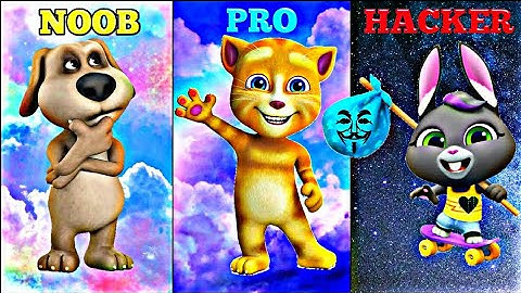 NOOB VS PRO vs HACKER - My Talking Tom Freinds!