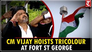 Tamil Nadu Cm Vijay Hoists Tricolour For First Time At Fort St George