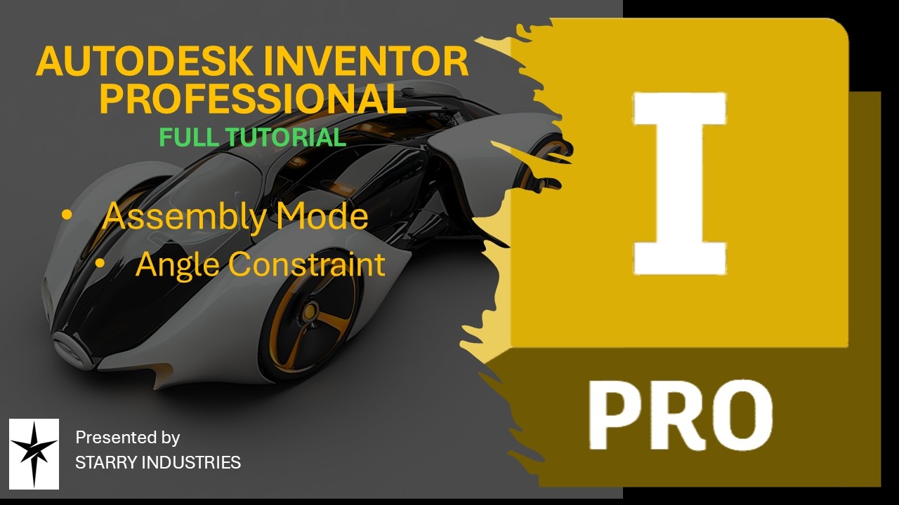 45 - Angle Constraint | Assembly Mode | Autodesk Inventor Tutorial ...