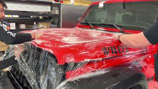 Jeep Wranger Hood Wrap PPF Paint Protection Film