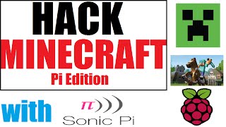 Hack Minecraft Pi Edition with Sonic Pi: Infinite Diamonds/Wooden Block wherever you walk