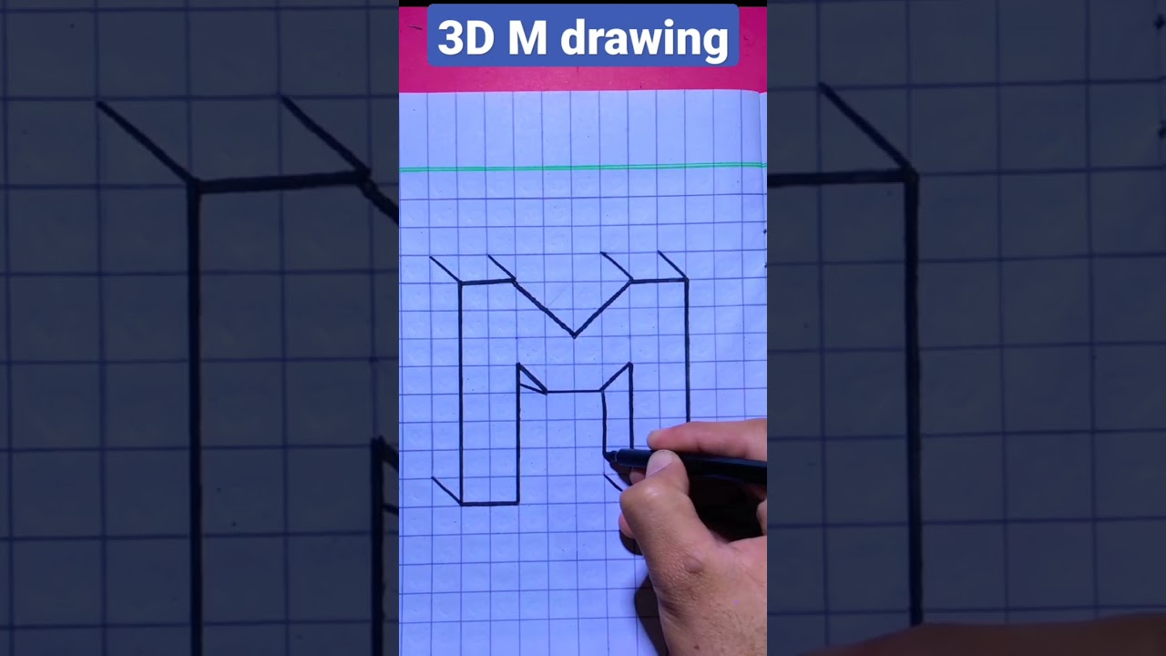 3d Drawing M 🤩 