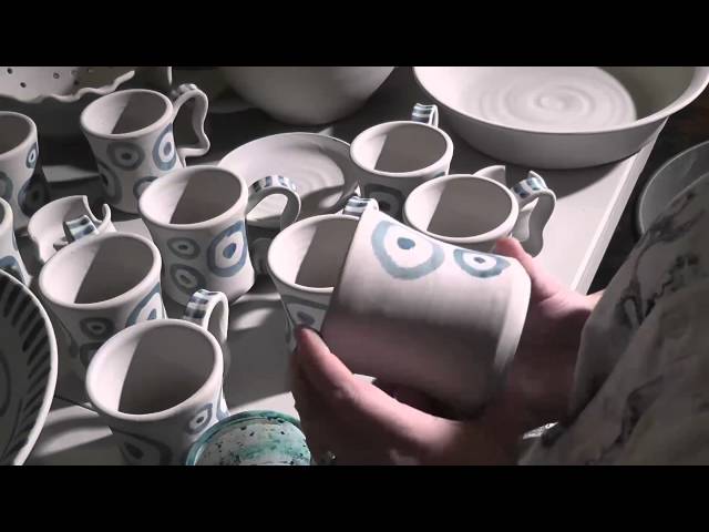 Covington Pottery-wax resist technique