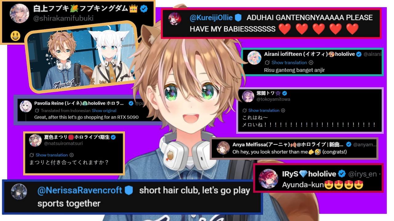 Risu Gets Swarmed by holomems After Showing Off Her New Shota Outfit〖hololive〗