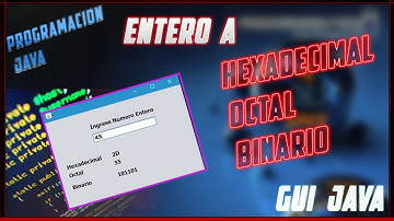 Convertir Enteros a Hexadecimal Octal & Binario en JAVA GUI VIDEO-HD [Zurckz Noe 2015]