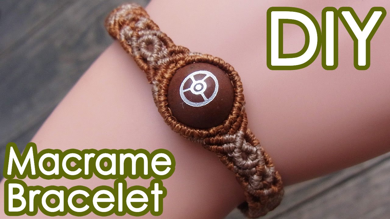 巻き結びブレスレットの作り方 マクラメ編み Sedona Vortex Stone Beads Macrame Bracelet Tutorial Youtube