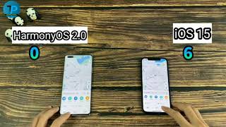 iOS15 vs harmonyOS 2.0 || iOS 15 vs harmonyOS 2.0 comparison || iOS vs harmonyOS 2.0 speed test ⚡🔥⚡🔥
