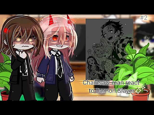 Chainsaw Man react to Nezuko Kamado• gacha club 🇧🇷/🇺🇸 