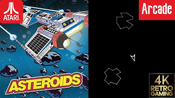 Asteroids Arcade ( Atari 1979 ) 4k Gameplay