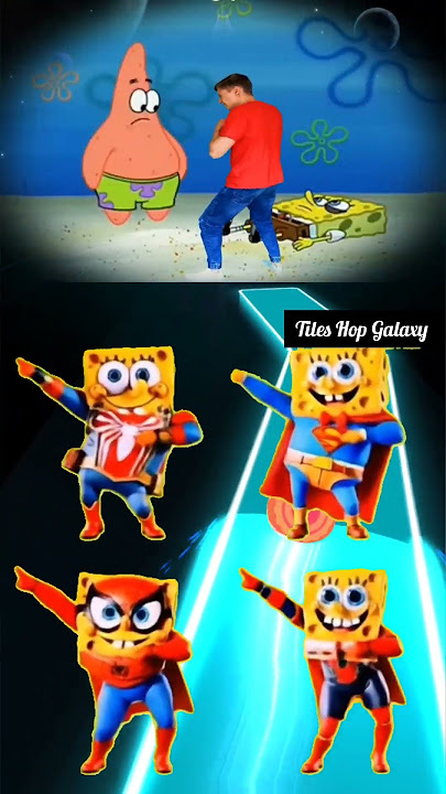 SpongeBob SquarePants Vs Patrick Vs Brohacker Hacker Coffin Dance 😍 Tiles Hop #coffindance #shorts