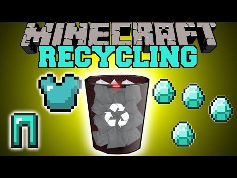 Minecraft: RECYCLING (UNCRAFT & RECYCLE ITEMS FOR MATERIALS!) Mod Showcase