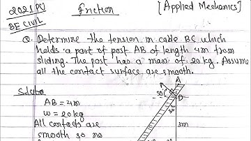 Friction numerical 2021PU Applied Mechanics BE Civil//Diploma in Civil Engineering||TU|PU|KU|PoU