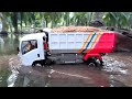 RC DUMP TRUK OFFROAD PANJANG TERGULING DI SUNGAI BANJIR - MOBIL TRUK ISUZU NMR71, UD QUESTER