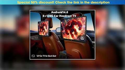 Flash Sale 14 Inch 8+128G Headrest TV Player Android 14.0 Car Monitor 4K Display Universal Multifun