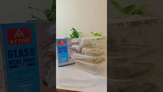 7 Pc ATTRO Glass Container Set Unboxing #kitchenproducts#reviewslab25#unboxing#shorts#kitchen#viral