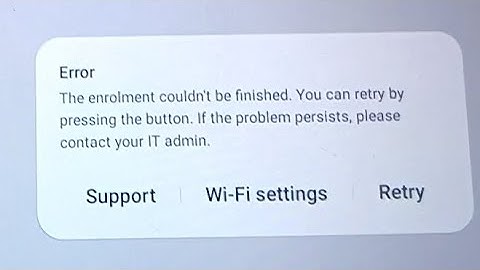 The enrolment couldn