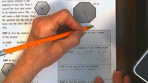 Calculate the apothem and area of an Octagon