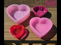 Alcohol Ink Heart Resin Trinket Dishes | Pink &amp; Sparkly | Easy Resin Project