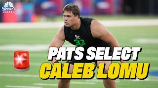 INSTANT REACTION: Patriots trade up to select OT Caleb Lomu with 28th overall pick in the NFL Draft