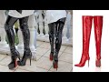 Excellent collection of New Year leather latex thigh high long boots designs ideas