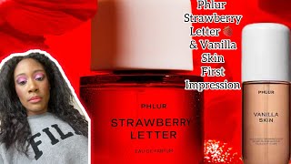 Phlur Vanilla Skin & Strawberry Letter First Impression #fragranceunboxing