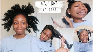 WASH DAY ROUTINE ON 4C NATURAL HAIR  + STYLING WITH NO EDGES !!