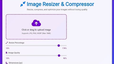 HTML CSS JS | Image Resizer & Compressor Tool | Upload, Resize, Compress & Download Images