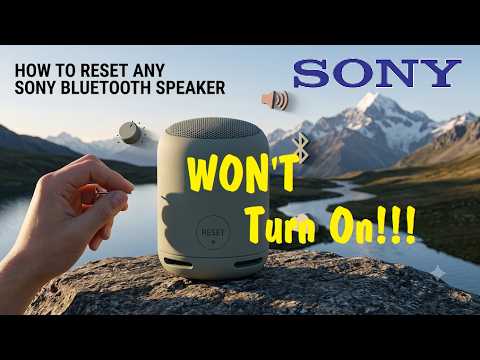 How to Fix Wireless Sony Bluetooth Speaker That Wont Turn On (LSPX SRS ...