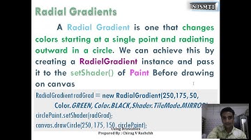 Android Lecture 72 | Unit 4 Ch 11 | Using  Shapes Gradients programmatically