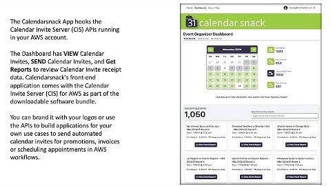 Using the Calendar Invite Server on AWS.  NFL Bulk Calendar Invite Sending  Nov 24 Demo.