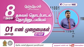 எண் முறைமைகள் | பகுதி 02 | அலகு 01 | தரம் 8 | ICT | தகவல் தொடர்பாடல் தொழினுட்பவியல் | P 02
