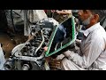 How to diesel engine restoration disassemble an engine for overhaul in local workshop video