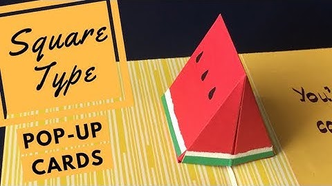 Pop-up Cards Tutorial - The Tent Shape