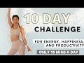 10 MINS WORKOUT | DAILY WORKOUT CHALLENGE for happiness &amp; energy!