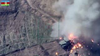 Azerbaijan Artillery &amp; Drone Strikes on Armenian Positions || Bayraktar TB2 &amp; Harops || 23 OCT-2020