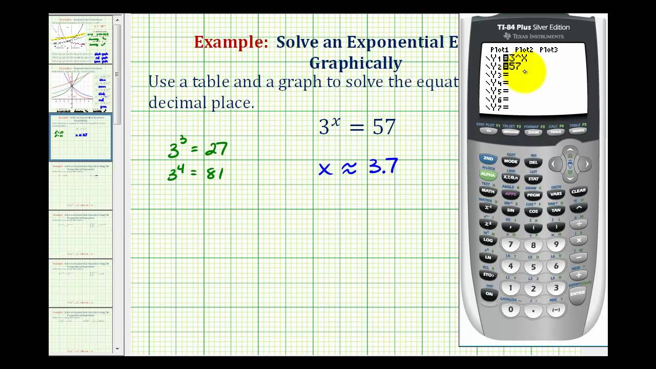 Ex Solve An Exponential Equation