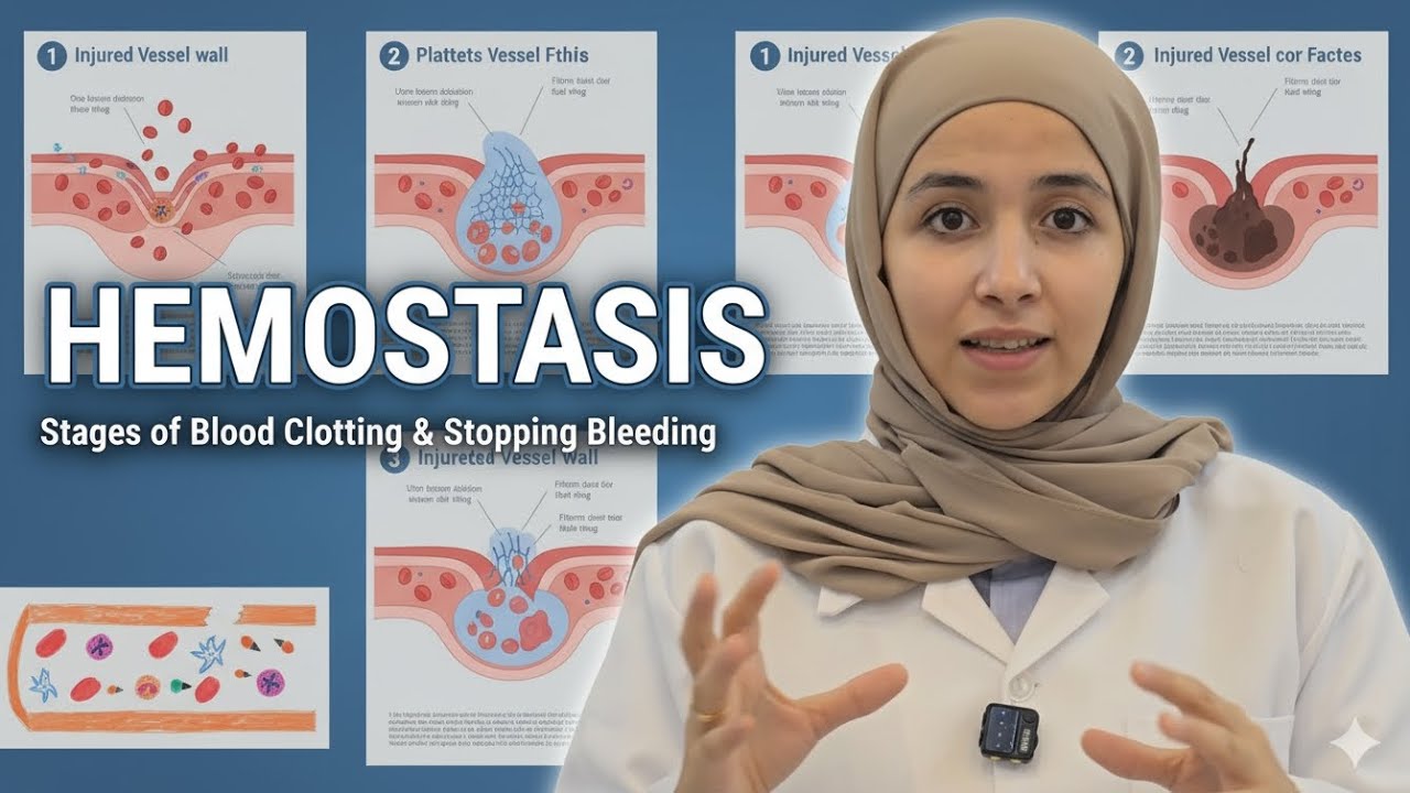 Hemostasis | شرح مراحل تخثر الدم ووقف النزيف
