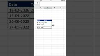 Extract the year from a date in Microsoft Excel Easily with TEXT Function #ExcelTips #ExcelTutorial