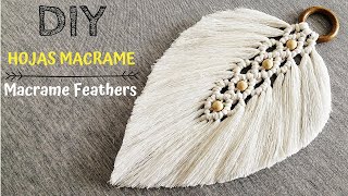 DIY como hacer HOJAS o PLUMAS en MACRAME | DIY Macrame Feathers/Leaf