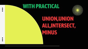 UNION || UNION ALL || INTERSECT || MINUS || Union || Union All || Intersect|| Minus