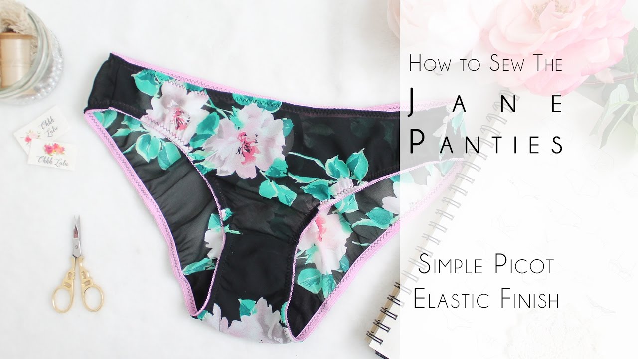 How to sew picot elastic on lingerie, Make this underwear with me
