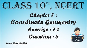 Coordinate Geometry | Chapter 7 | Exercise 7.2 | Question  6 | NCERT | Maths | Tamil