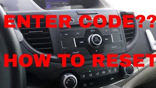 RADIO CODE  How to reset your Honda or Acura radio code (most models) Quick and Easy