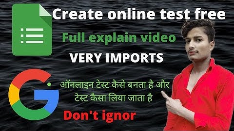 How to create online test with time limit and auto result on Google formsin hindi 2022