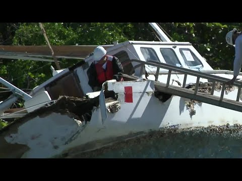 Derelict, abandoned boats